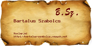 Bartalus Szabolcs névjegykártya